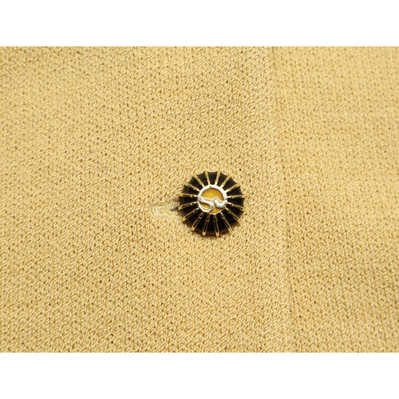 St. John by Marie Gray Women's Knit Jacket Yellow Tan Contrast Animal Print Sz 6 - Picture 9 of 10